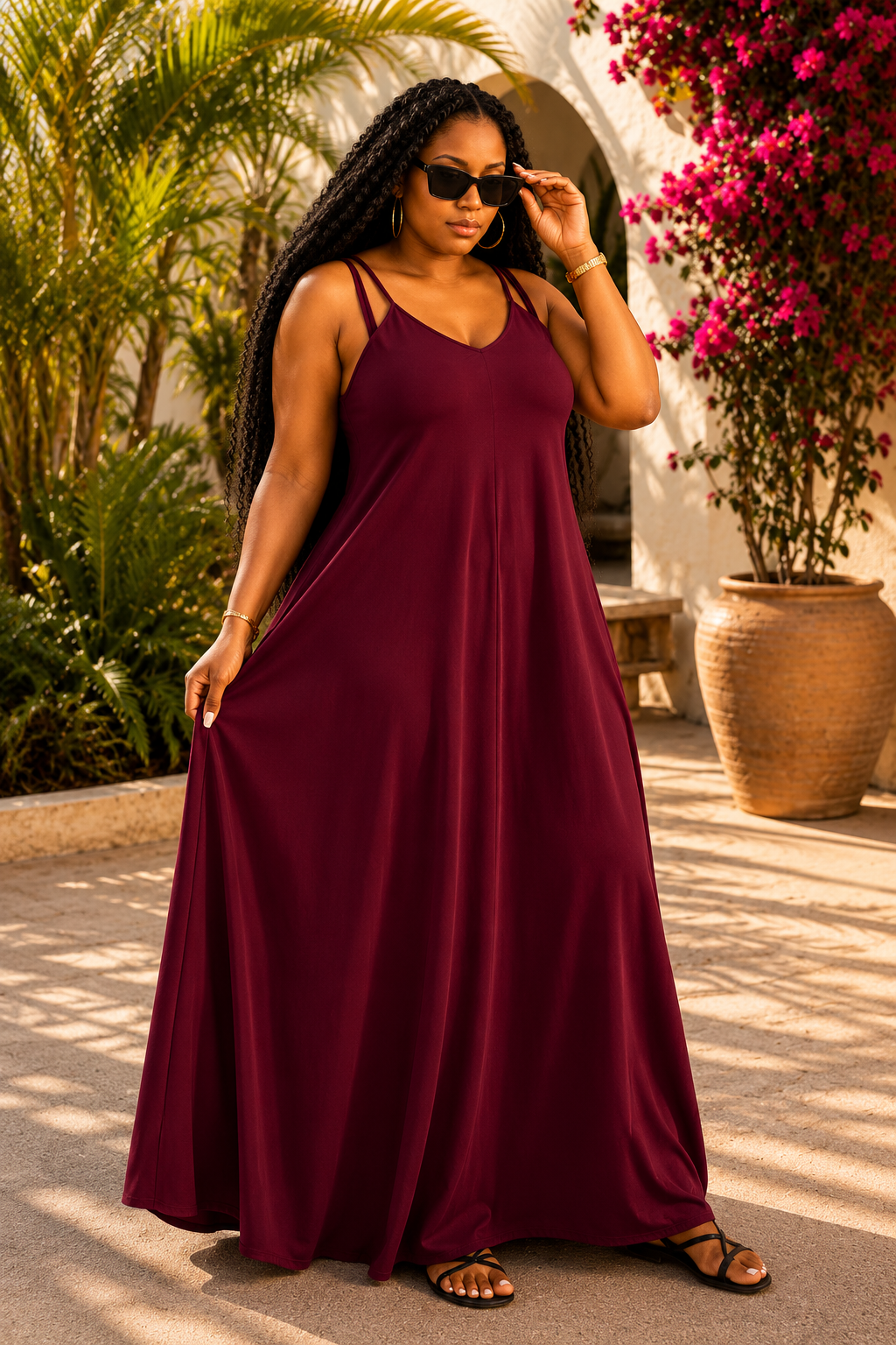 WINE RED SO COMFY MAXI DRESS (Copy)