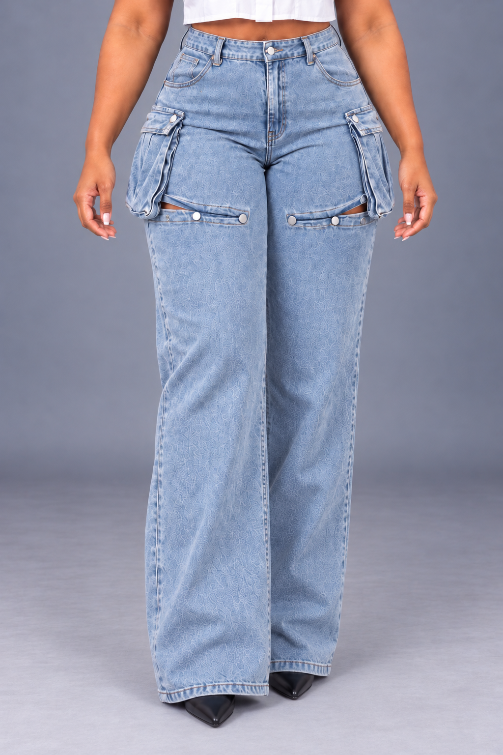 SHE’S SNAPPY DENIM JEANS