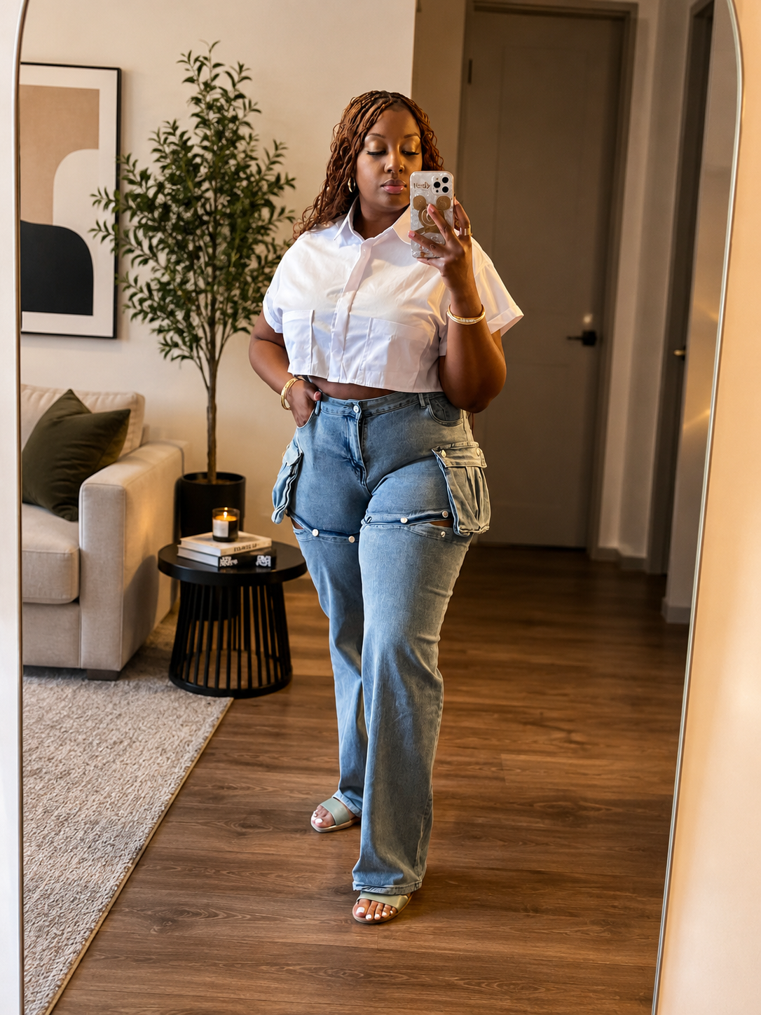 SHE’S SNAPPY DENIM JEANS