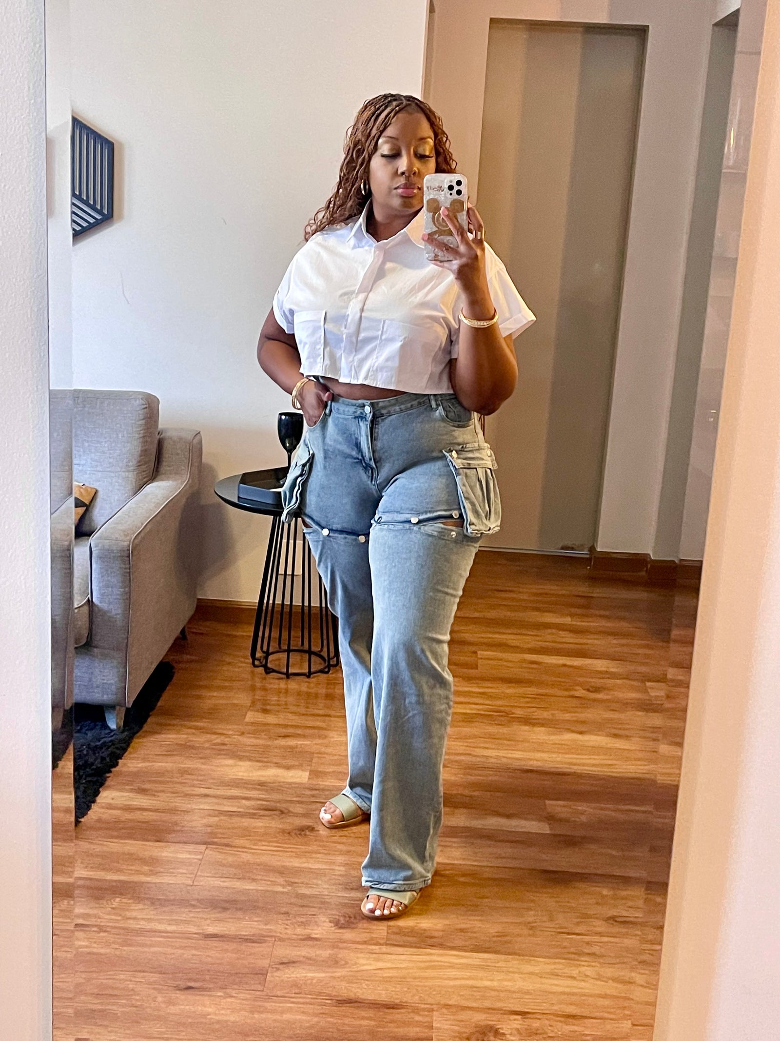 SHE’S SNAPPY DENIM JEANS