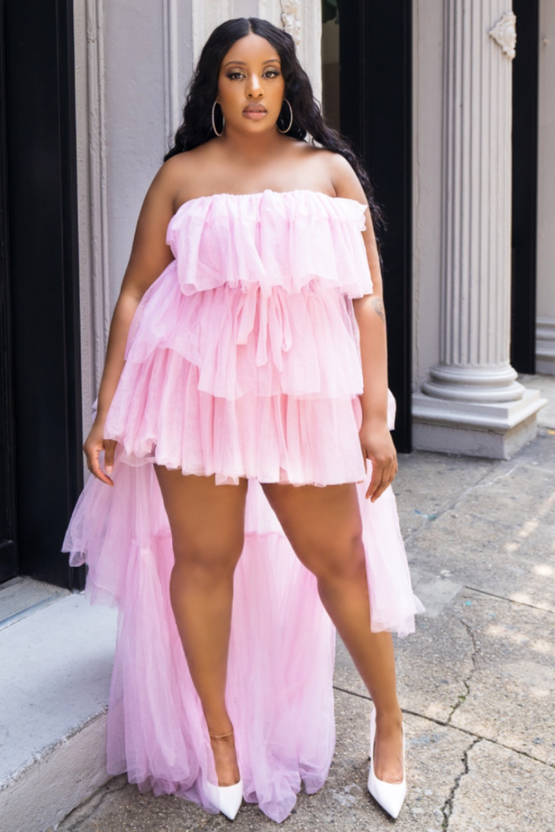 PRINCESS TREATMENT PINK TULLE DRESS