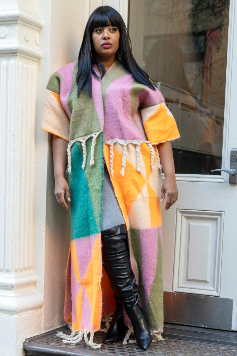LOVE ON ME LAVENDER MULTI-COLOR CARDIGAN