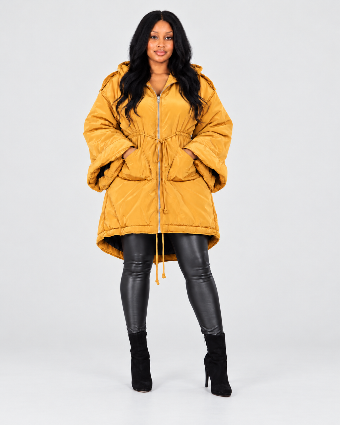 THE BELLA COAT — light gray studio product photo