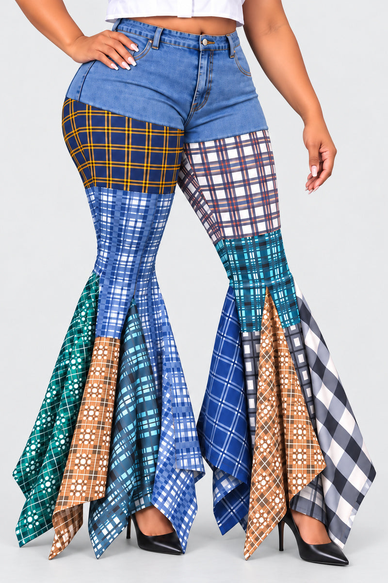 PLAID MANIA JEANS — closer product framing